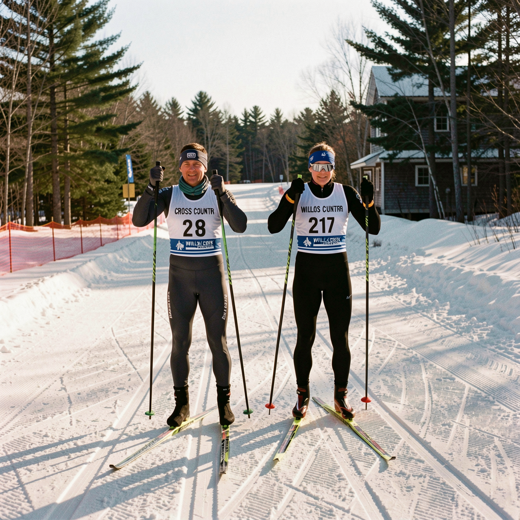 Cross-country skiing on the Mattawamkeag River Trail and the Willow Creek Golf Course offered winter visitors a quiet, scenic alternative to the town's busy snowmobile trail network.